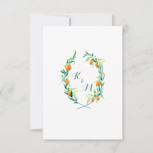 RSVP Laurel Wreath Kumquat Branch Modern Simple (Achterkant)