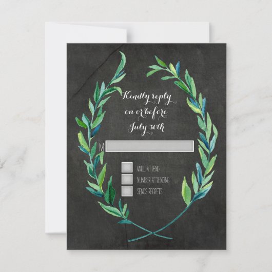 RSVP Laurel Wreath Olive Leaf Branch Chalkboard (Devant)