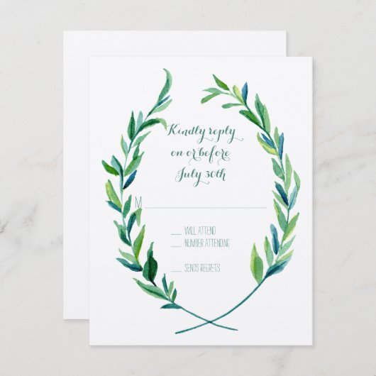 RSVP Laurel Wreath Olive Leaf Branche Moderne Simp (Devant / Derrière)