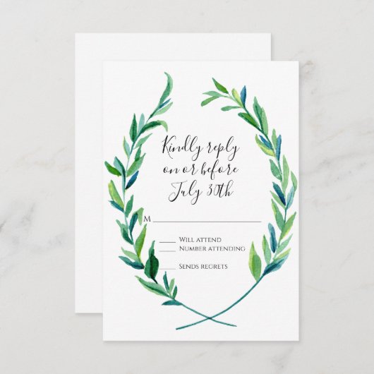 RSVP Laurel Wreath Olive Leaf Branche Moderne Simp (Devant / Derrière)