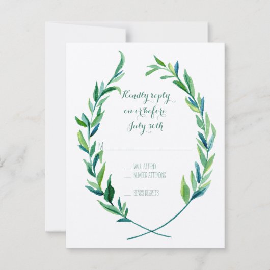RSVP Laurel Wreath Olive Leaf Branche Moderne Simp (Devant)