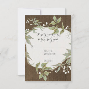 RSVP Laurel Wreath Rustic Summer Outdoor Mariage