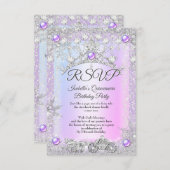 RSVP Lavender violet Quinceanera - Carrières d'hiv (Devant / Derrière)