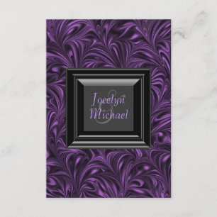 RSVP l'épousant pourpre et noir élégant