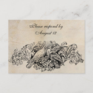 RSVP Lovebirds vintage avec enveloppes