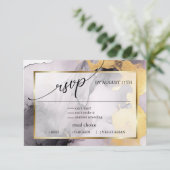 RSVP | Marbré Dusty Rose Black Gold Abstrait (Debout devant)