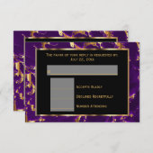 RSVP Marbre noir, or et pourpre (Devant / Derrière)