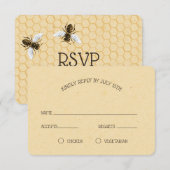 RSVP mariage abeille vintage (Devant / Derrière)