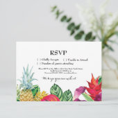 RSVP Mariage Aloha Cartes Tropicales Invitations L (Debout devant)