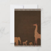 RSVP mariage animaux de la jungle Safari marron (Dos)