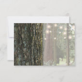 RSVP Mariage Arbre Rustique | Guirlande de Lumière (Dos)