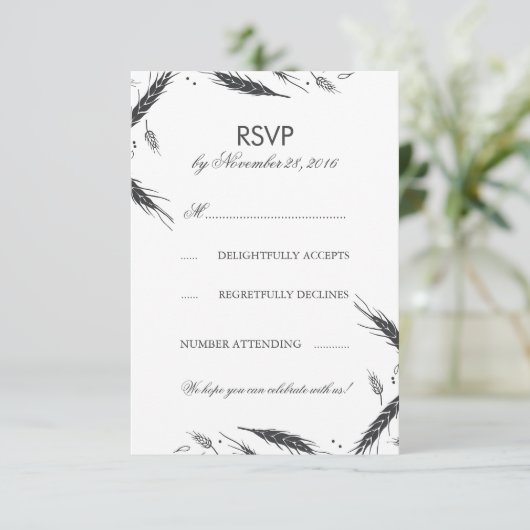 RSVP Mariage Automnal Blé (Debout devant)