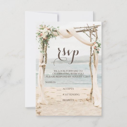 RSVP mariage Beach Arbor (Devant)
