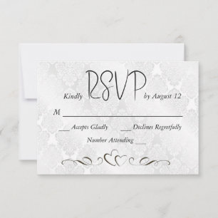 RSVP Mariage blanc Satin Damas
