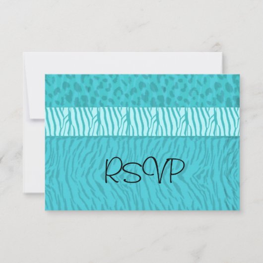 RSVP Mariage Bleu Aqua (Devant)