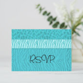 RSVP Mariage Bleu Aqua (Debout devant)