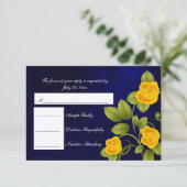 RSVP Mariage bleu foncé et rose jaune (Debout devant)