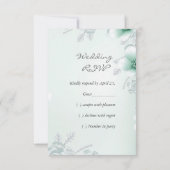 RSVP Mariage Blossoms Rose Floral Mint Green (Dos)
