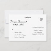 RSVP | Mariage de neige d'hiver des Rocheuses (Dos)