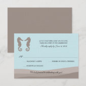 RSVP Mariage Double Hippocampe Océan (Devant / Derrière)