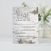 RSVP mariage écorce de bouleau (Debout devant)