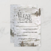 RSVP mariage écorce de bouleau (Devant / Derrière)