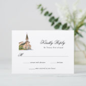 RSVP mariage église aquarelle (Debout devant)