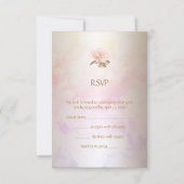 RSVP Mariage Élégant Rose Marbre Rose Crème (Dos)