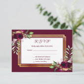 RSVP mariage florales bordeaux boho bordeaux (Debout devant)