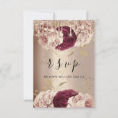 RSVP Mariage Florals Rose Marsala (Dos)