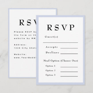 RSVP Mariage Immuable Lavande Violet