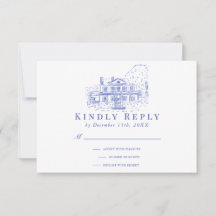 RSVP Mariage Maison Coloniale Bleue/Manoir/Demeure