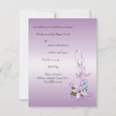 RSVP Mariage Mauve Fleur Violet (Dos)