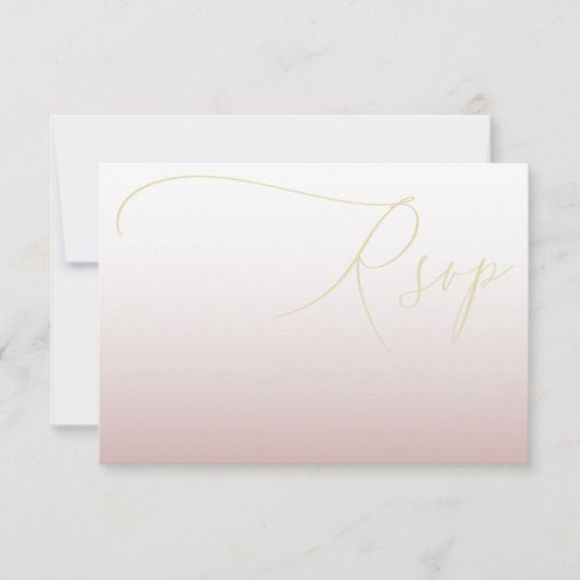 RSVP Mariage Moderne Or et Rose (Devant)