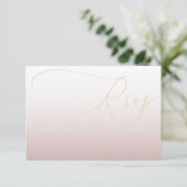 RSVP Mariage Moderne Or et Rose (Debout devant)