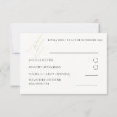 RSVP Mariage Moderne Or et Rose (Dos)