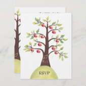 RSVP Mariage Monogramme Cartographie d'arbre d'App (Devant / Derrière)