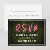 RSVP Mariage Neon Boxwood (Devant / Derrière)