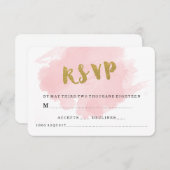 RSVP MARIAGE OR ET ROSE (Devant / Derrière)