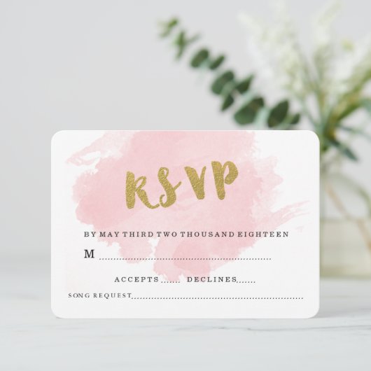 RSVP MARIAGE OR ET ROSE (Debout devant)