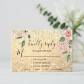 RSVP  Mariage Paillettes Bride Mint Paillettes Or (Debout devant)