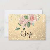 RSVP  Mariage Paillettes Bride Mint Paillettes Or (Dos)