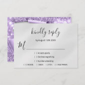 RSVP Mariage Paillettes Robe de mariée Violet Arge (Devant / Derrière)