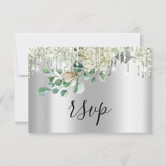 RSVP Mariage  Parties scintillant nuptiale Monnaie (Dos)