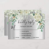 RSVP Mariage  Parties scintillant nuptiale Monnaie (Devant / Derrière)