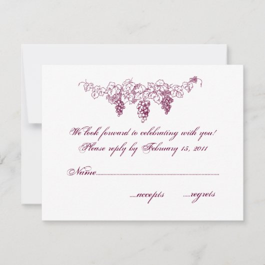 RSVP Mariage Pays Viticole (Devant)