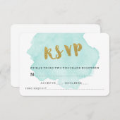 RSVP MARIAGE ROSE PÂLE ET OR (Devant / Derrière)