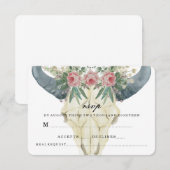 RSVP MARIAGE ROSES BOHÈMES (Devant / Derrière)