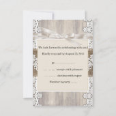RSVP Mariage Rustique Beige Blanc Dentelle Bois AB (Dos)