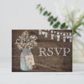 RSVP Mariage Rustique Floral Grange (Debout devant)